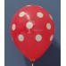 Red AA - White Polkadots Printed Balloons